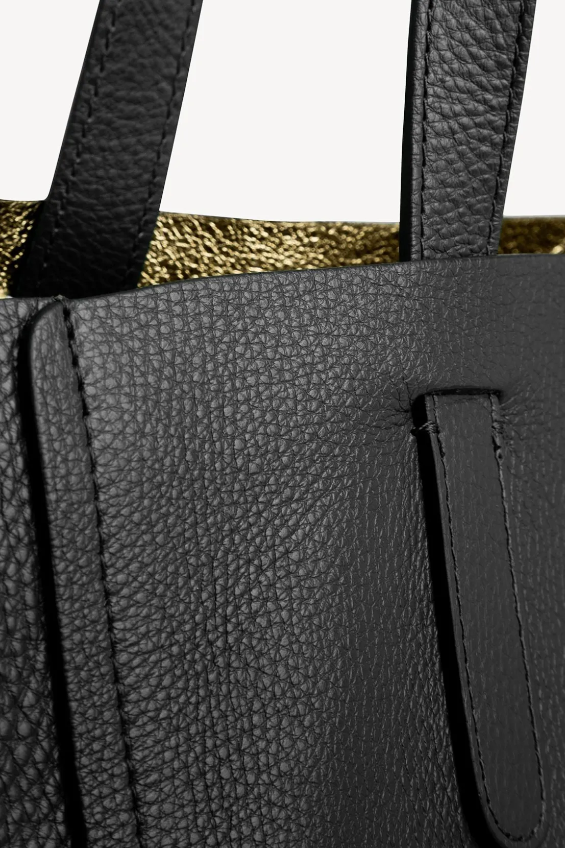 Gerard Darel Shopping bag in grainy leather metallic inside - SIMPLE 2 | Handbag | Cabas & Tote Bags